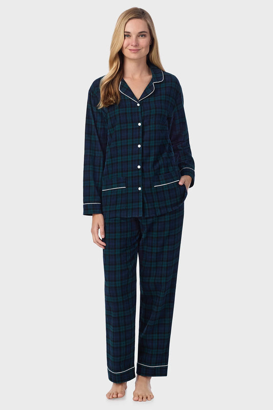 Lanz Black Watch Classic Notch Pajama - La Petite Maison