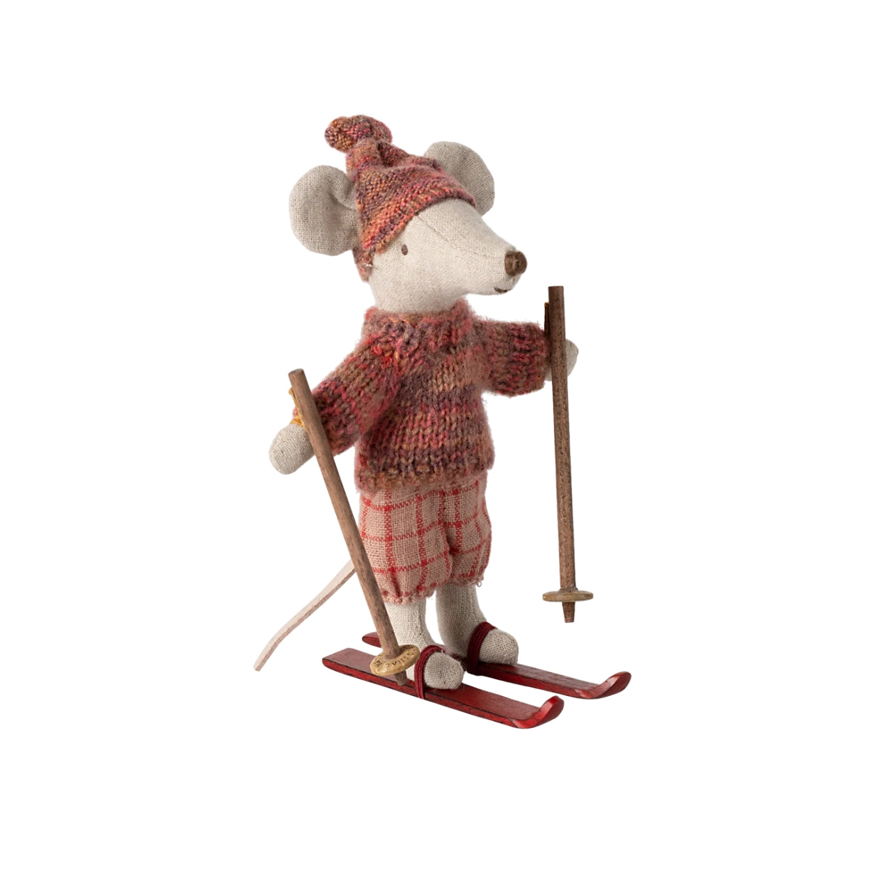 Maileg Winter mouse with ski set, Big sister - Rose- La Petite Maison