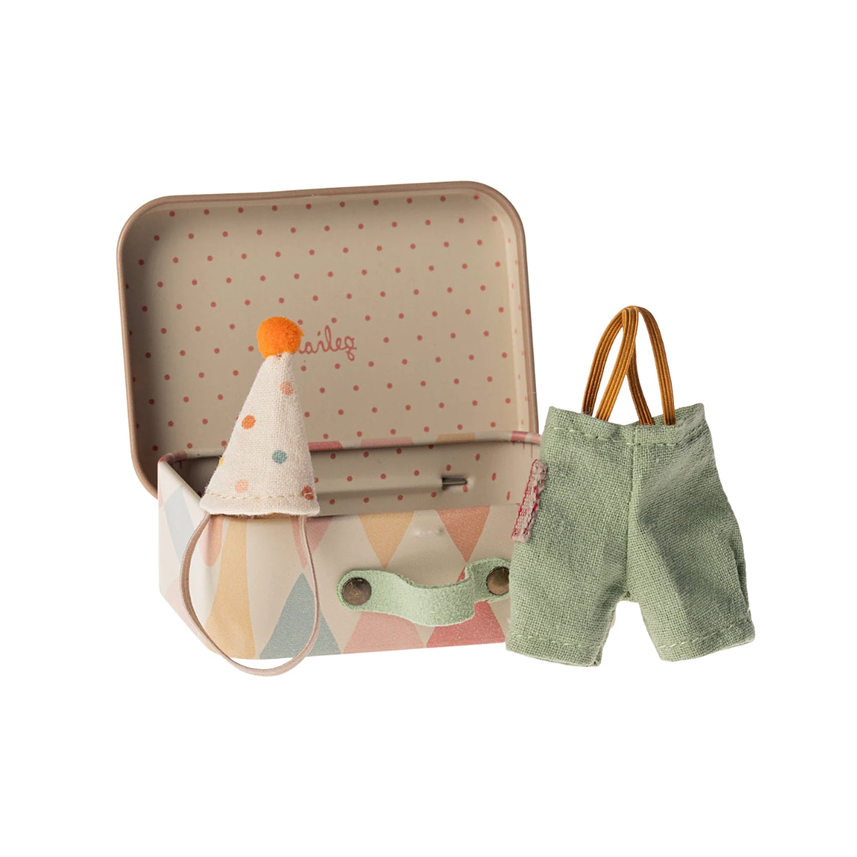 Maileg Clown Clothes in Suitcase, Little Brother Mouse - La Petite Maison