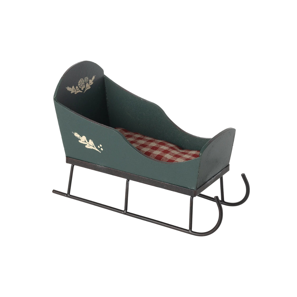 Maileg Sleigh, Mini - Green - La Petite Maison