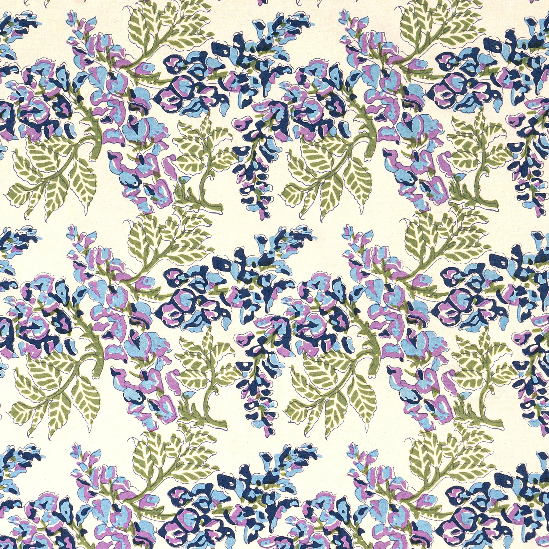 Couleur Nature Wisteria Tablecloth Blue & Green