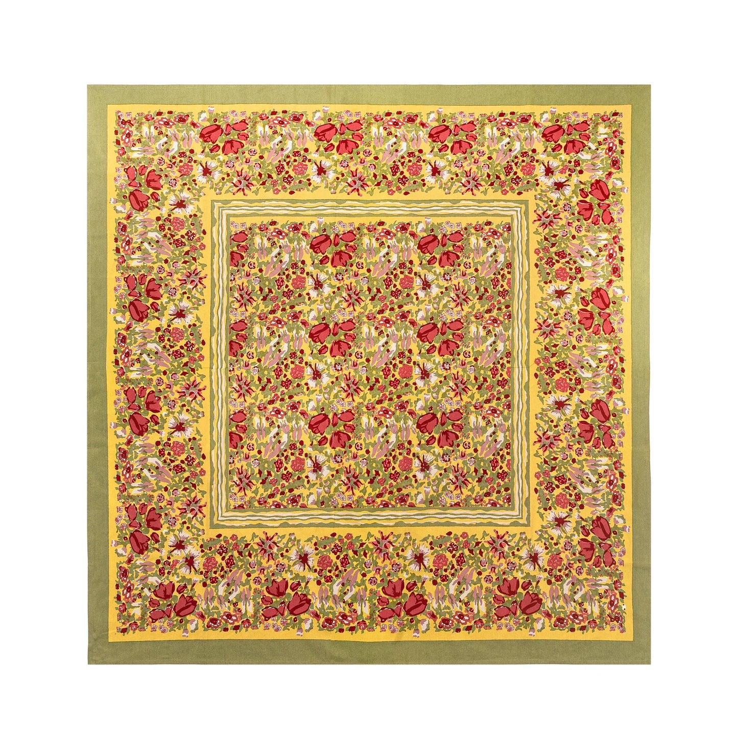 Couleur Nature Jardin Tablecloth Red & Green