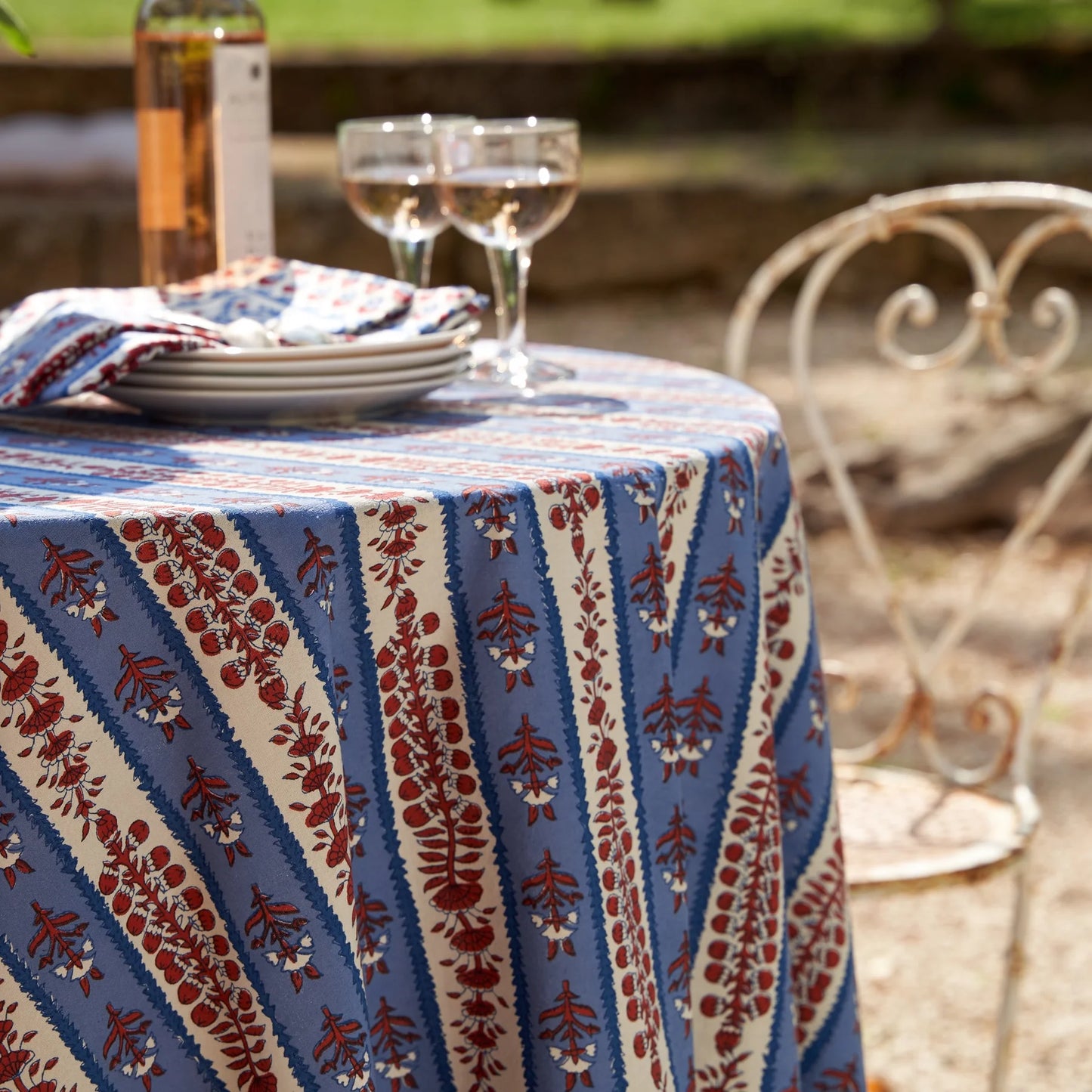 Provence Avignon Napkin Red & Blue