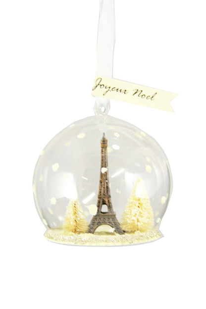 Cody Foster Eiffel Tower Globe Ornament