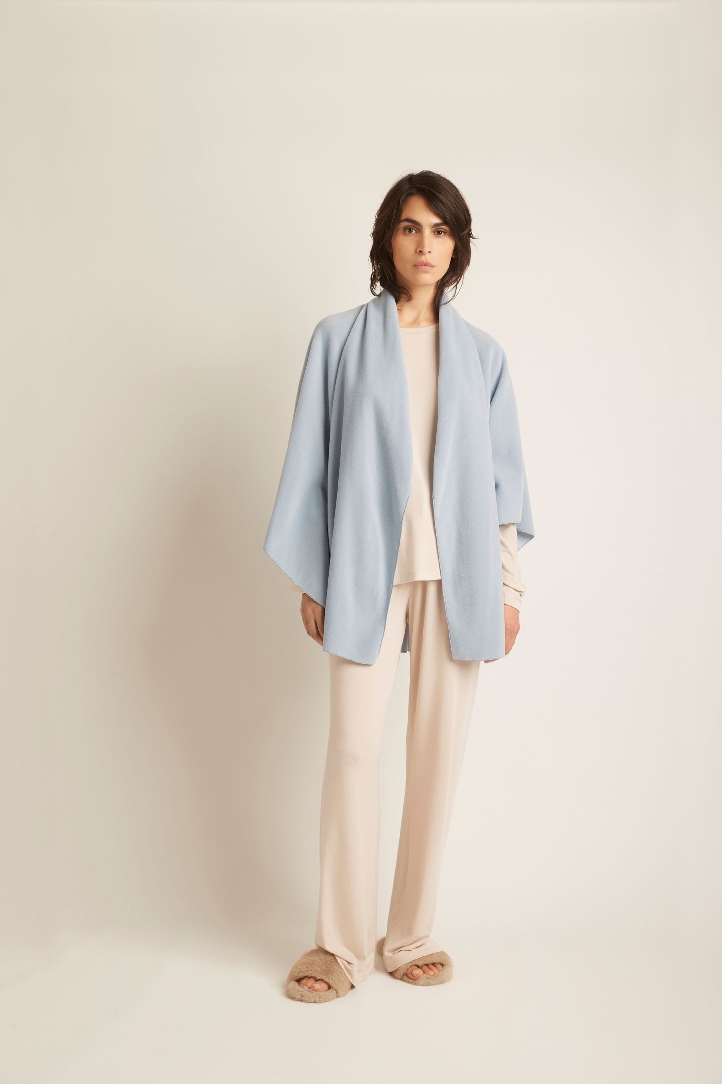 Pluto Peony Wrap - Dusty Blue, La Petite Maison