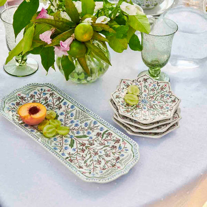 Juliska Villa Seville Scalloped Side/Cocktail Plate Set/4 - Chambray