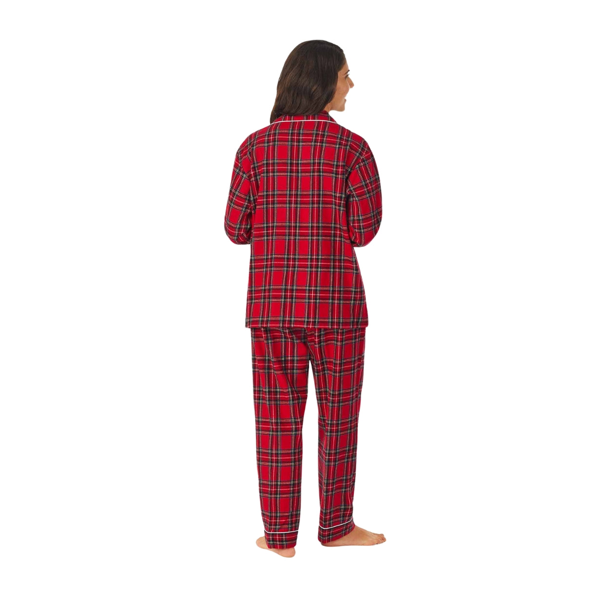 Lanz Red Stripe Flannel Nightgown - La Petite Maison