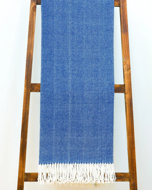 Alashan Adirondack Throw - Harbor Blue - La Petite Maison