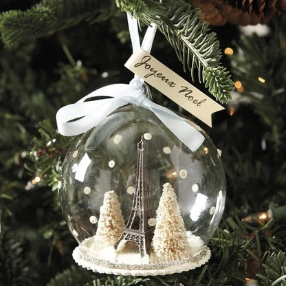 Cody Foster Eiffel Tower Globe Ornament