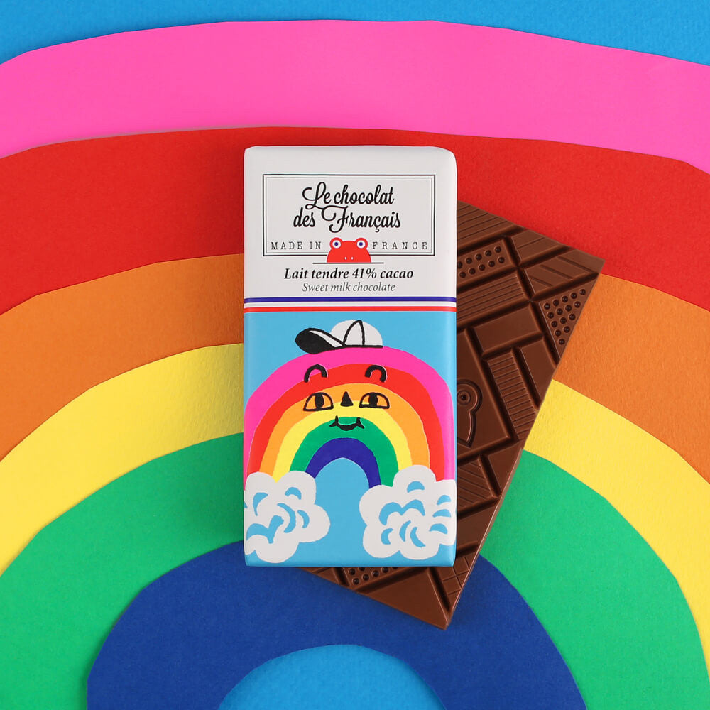 Le Chocolat des Français Rainbow Milk Chocolate Bar- Arc en ciel - La Petite Maison